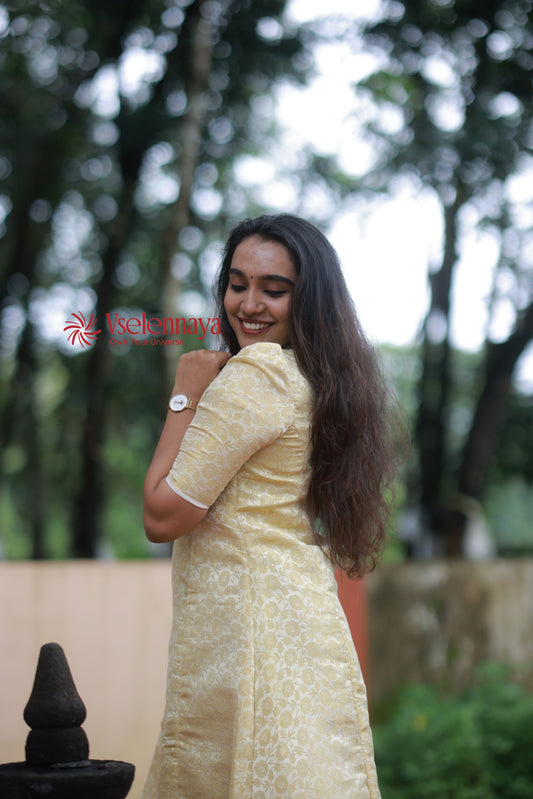 Kasavu-Butter Yellow (Onam Special Limited Design)