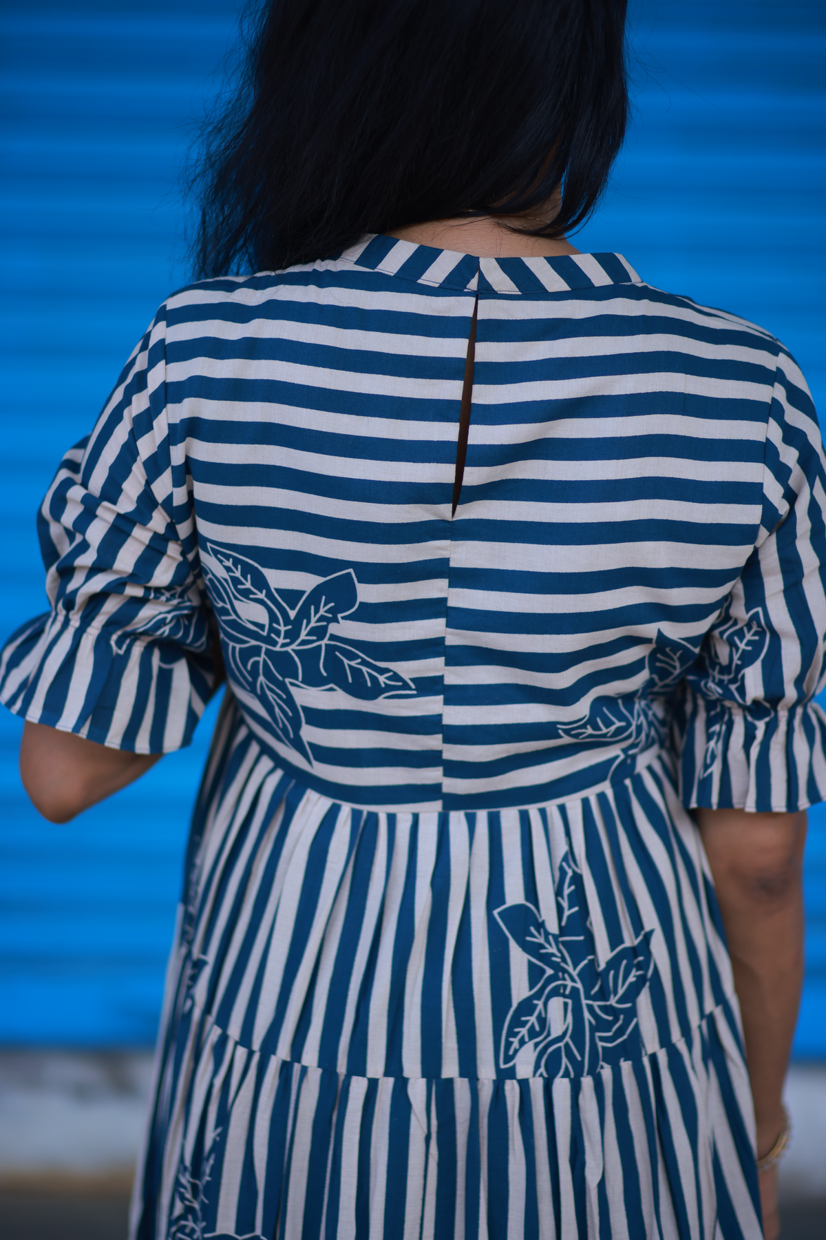 Tiered dress(Teal Blue)