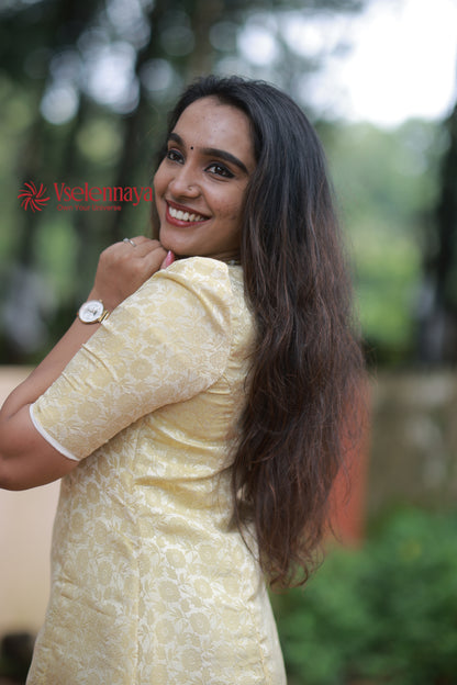 Kasavu-Butter Yellow (Onam Special Limited Design)