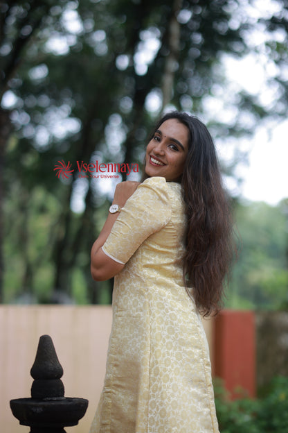 Kasavu-Butter Yellow (Onam Special Limited Design)