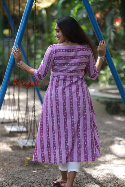 Flora Dot Dress-Purple