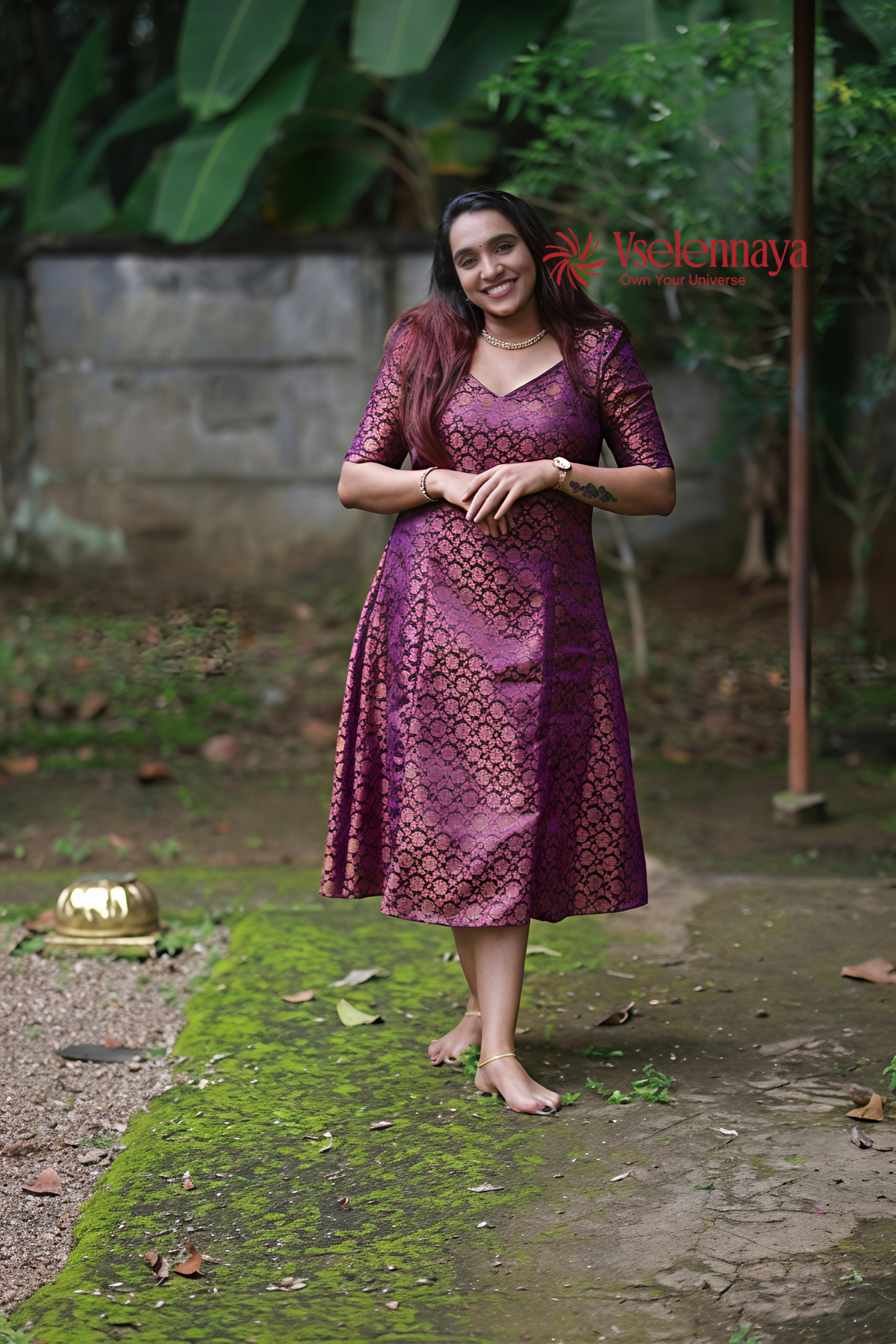 Kasavu-Deep Plum Purple (Onam Special Limited Design)