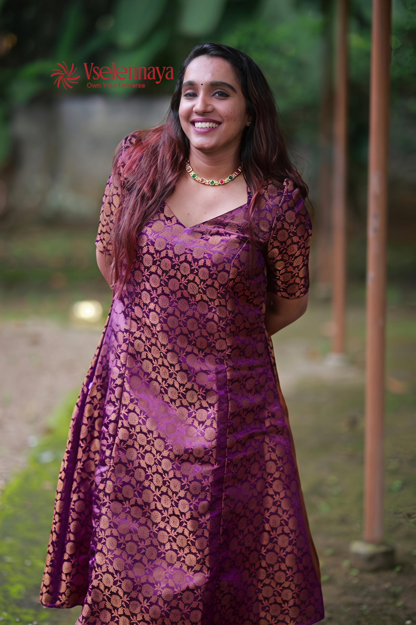 Kasavu-Deep Plum Purple (Onam Special Limited Design)