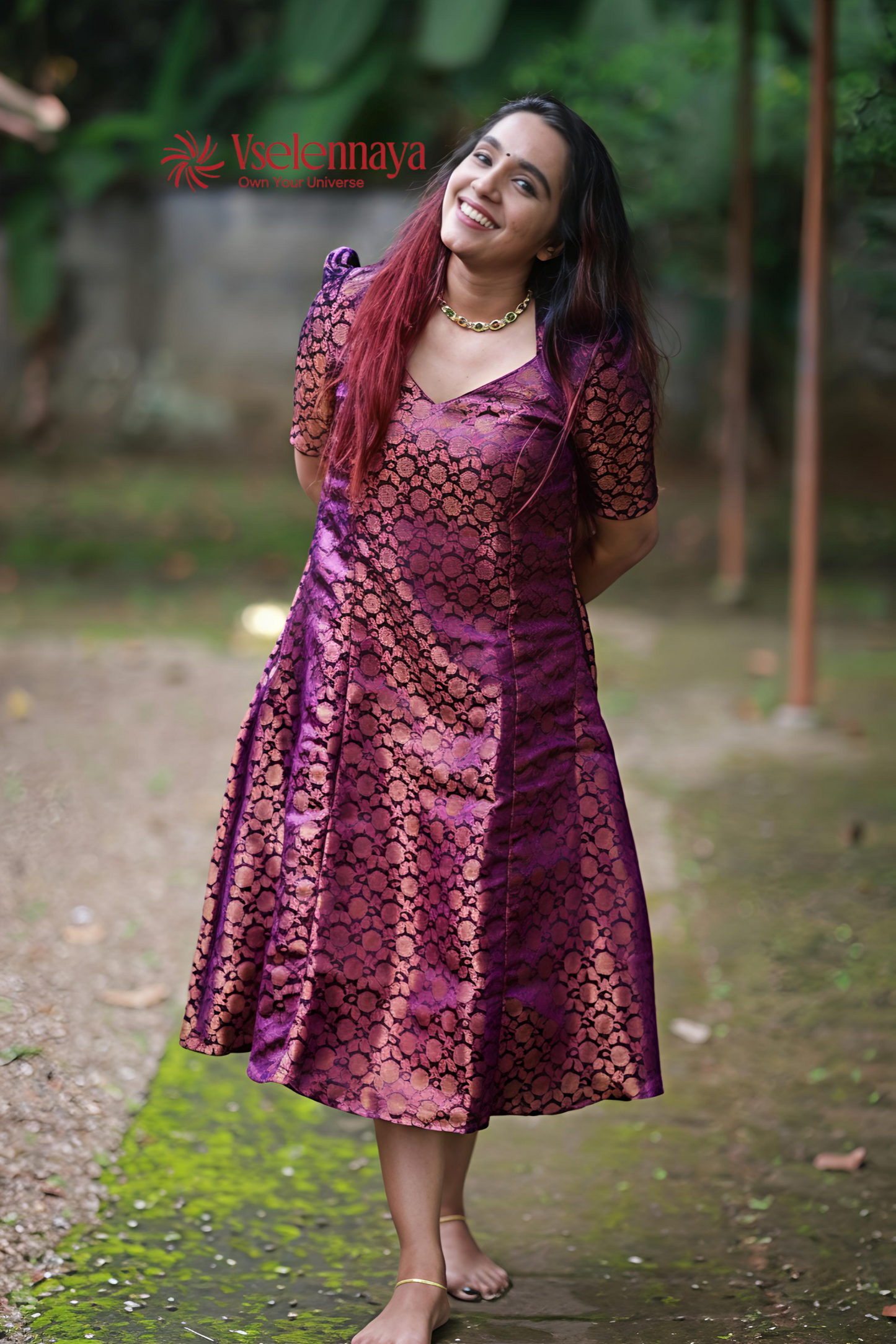 Kasavu-Deep Plum Purple (Onam Special Limited Design)