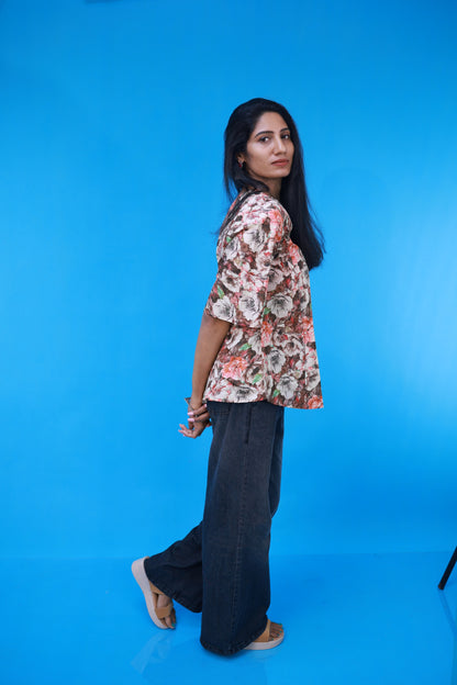 Cotton Short Top - Coffee Brown