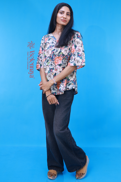 Cotton Short Top - Teal Green