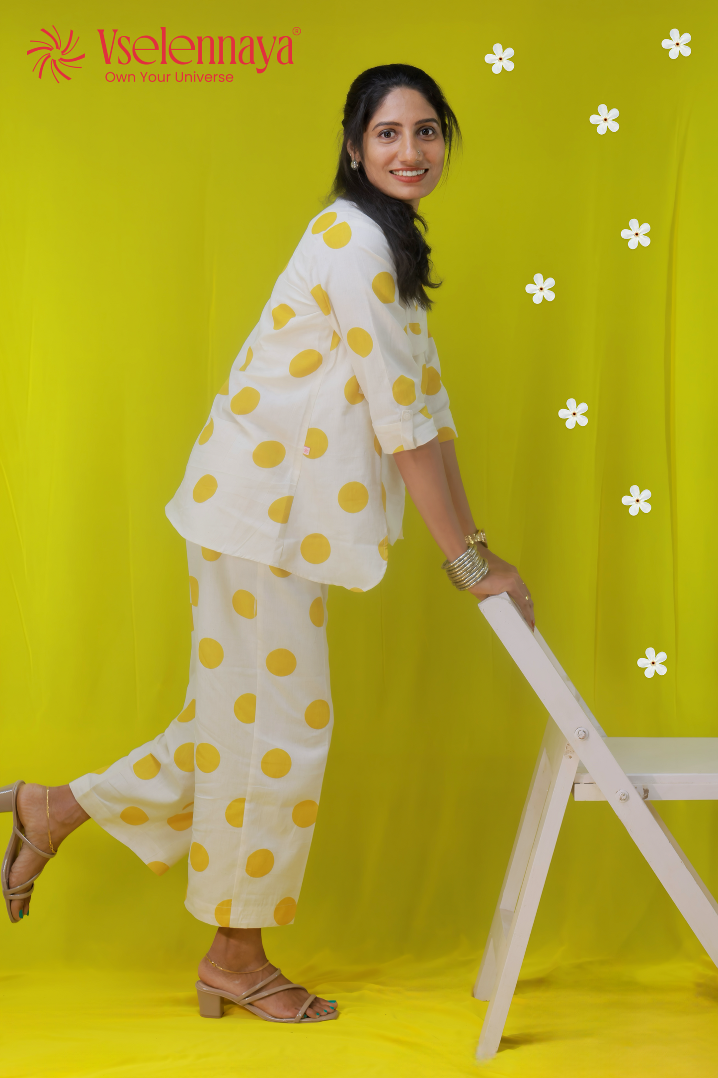 Polka Co-Ord set - Mustard Yellow