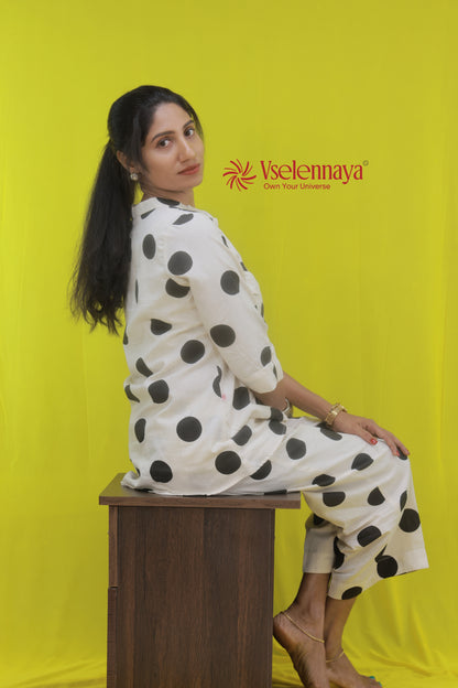 Polka Co-Ord set - Black