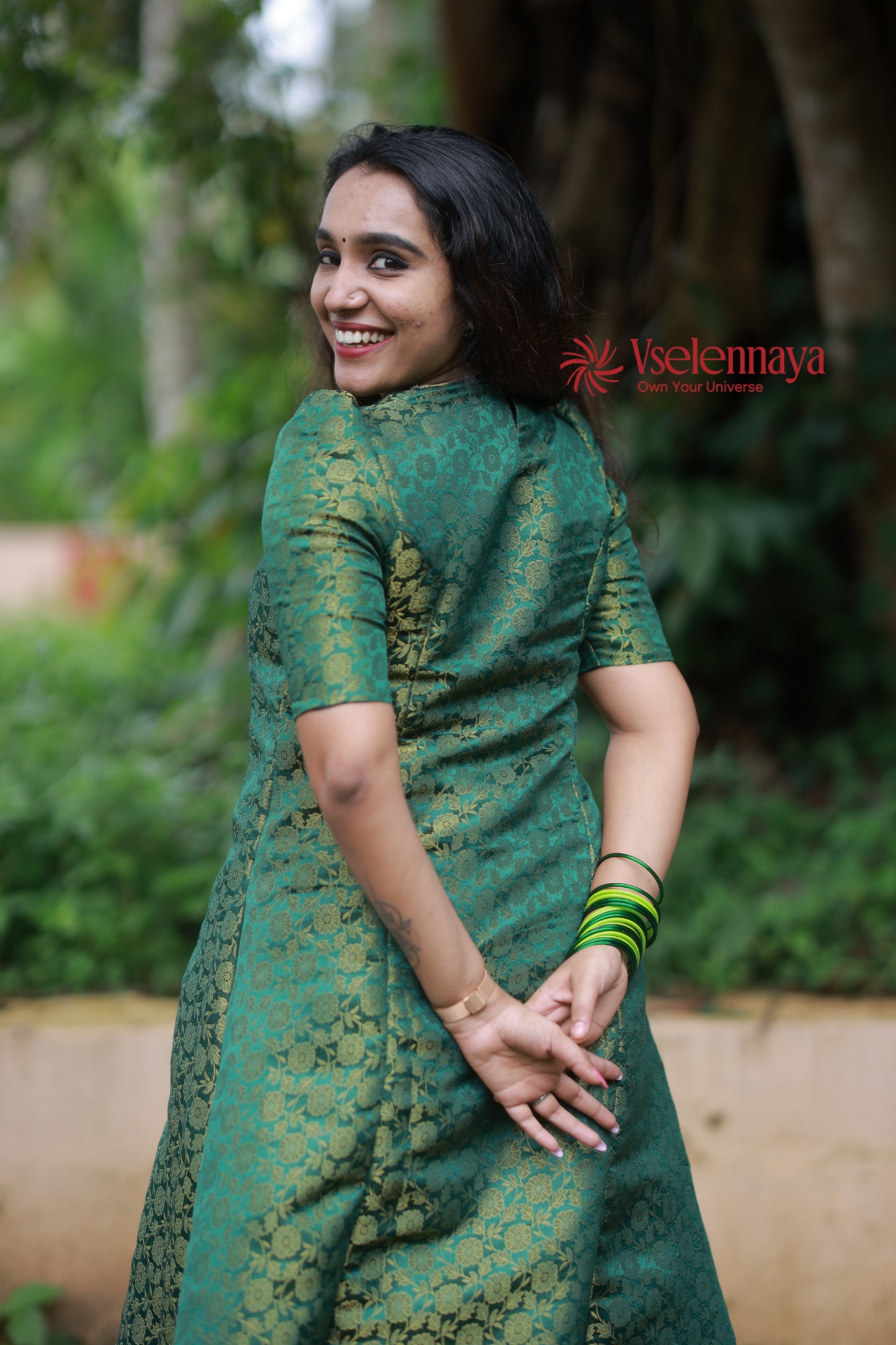 Kasavu-Emerald Green (Onam Special Limited Design)