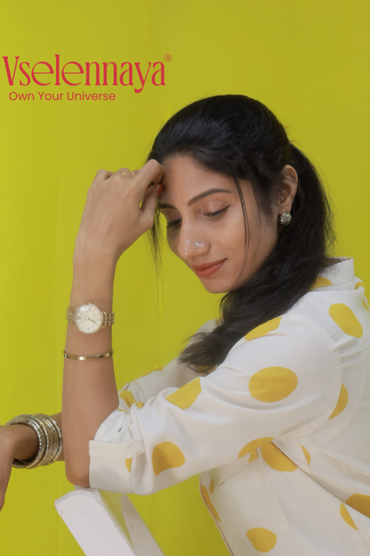 Polka Co-Ord set - Mustard Yellow