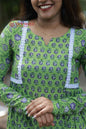 2 in 1 Full Sleeve Dress - Apple Green