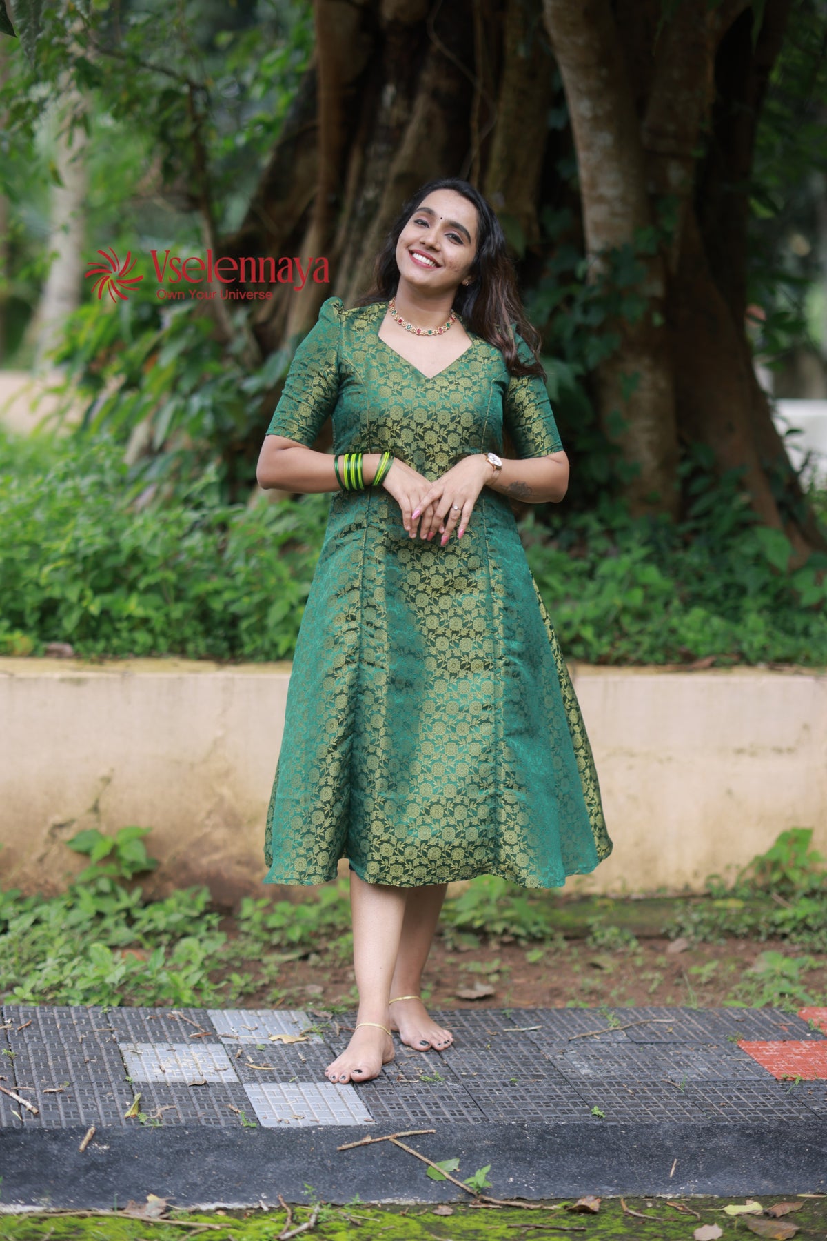 Kasavu-Emerald Green (Onam Special Limited Design)