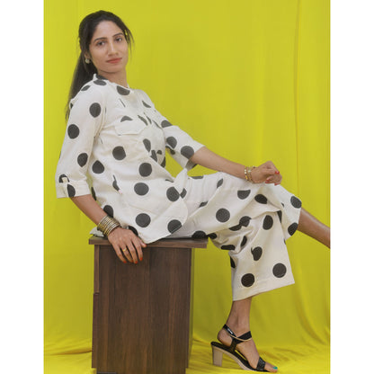 Polka Co-Ord set - Black