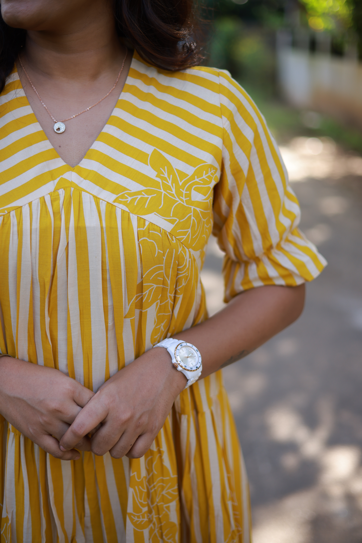 Tiered dress(Mustard yellow)